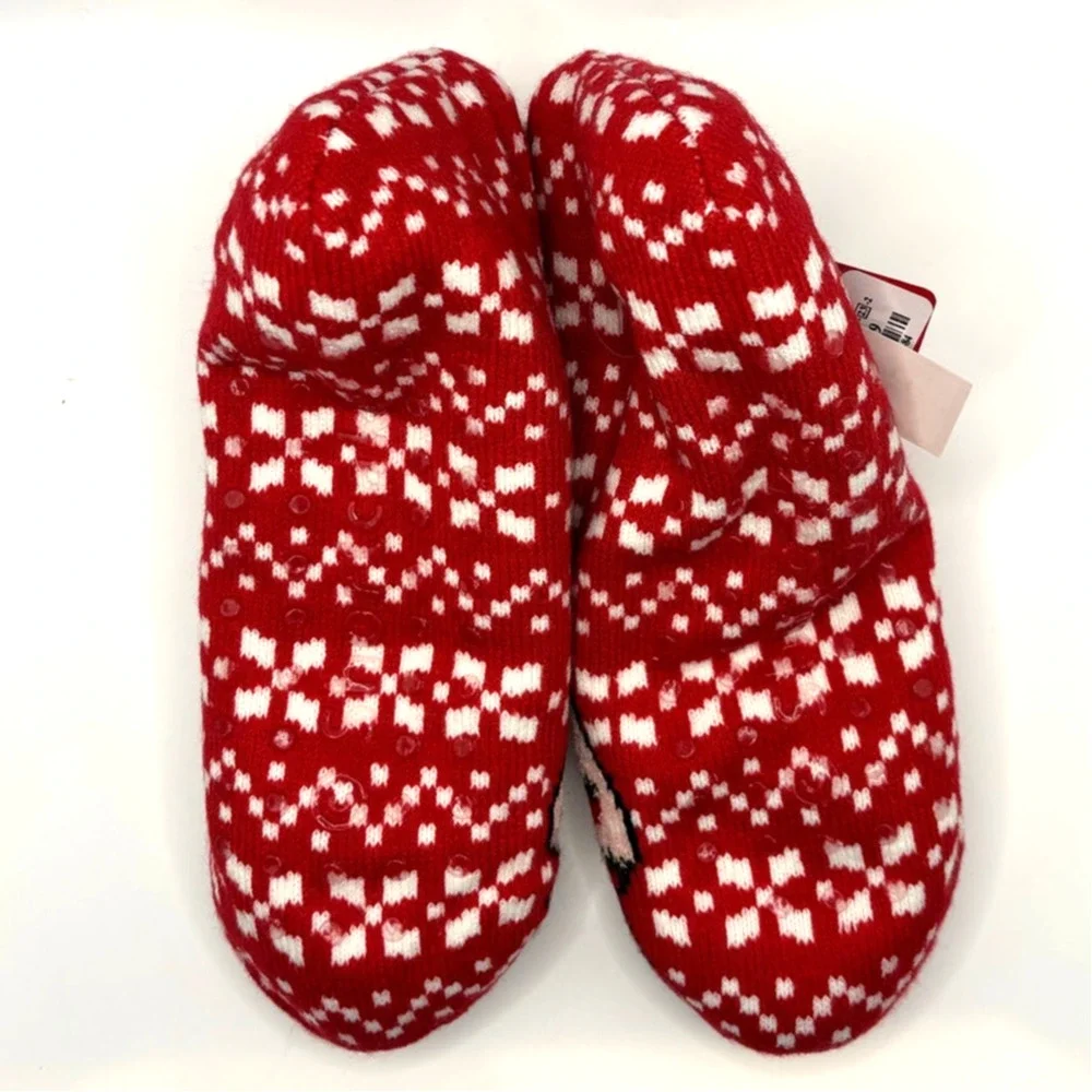 Strawberry Shortcake Slipper Socks, Faux Fur Inside, Non-Slip Bottom, Sz. 9-11 - Picture 2 of 4